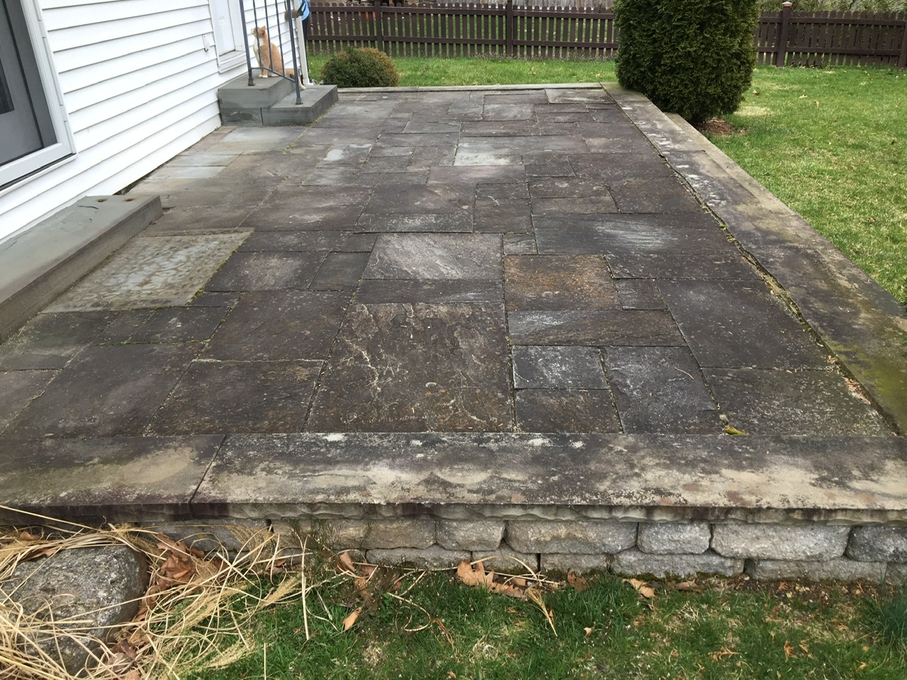 Amazing Flagstone Patio Cleaning performed in Bethlehem PA