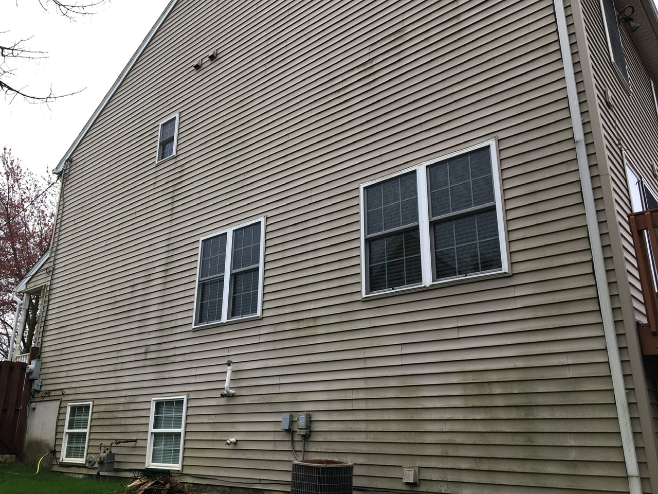 Excellent results on a House Washing project in Hellertown PA