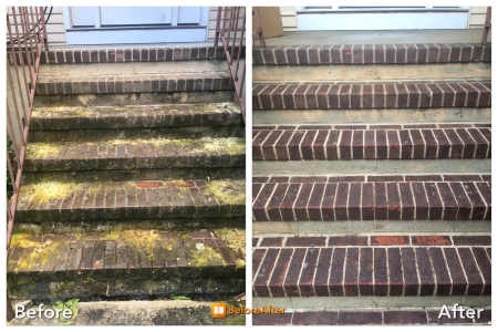 Walkway front steps cleaning bethlehem pa